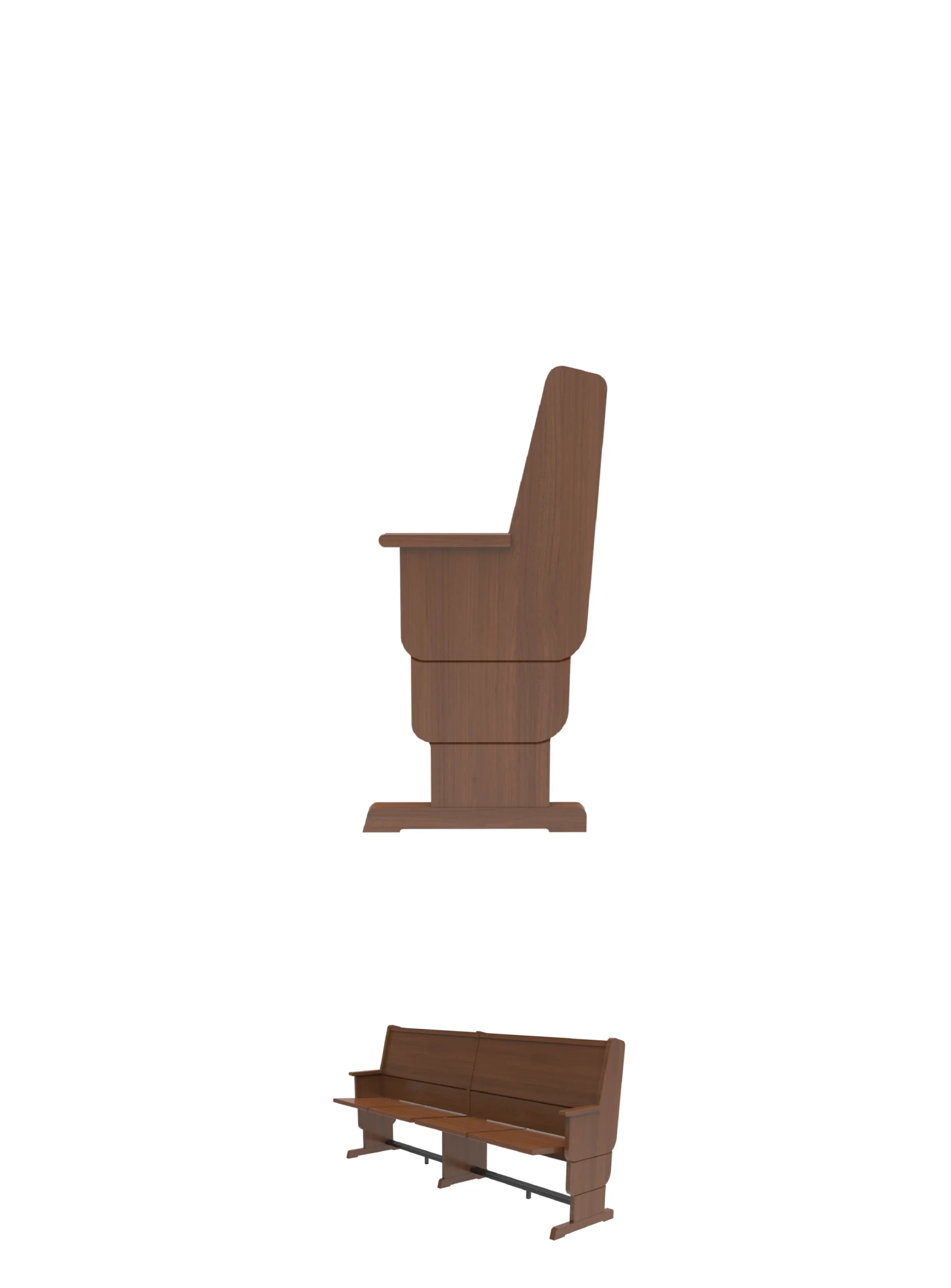 ספסל ישיבתי • רגל 4060 • Yeshivati Pew • Outer Leg Selection